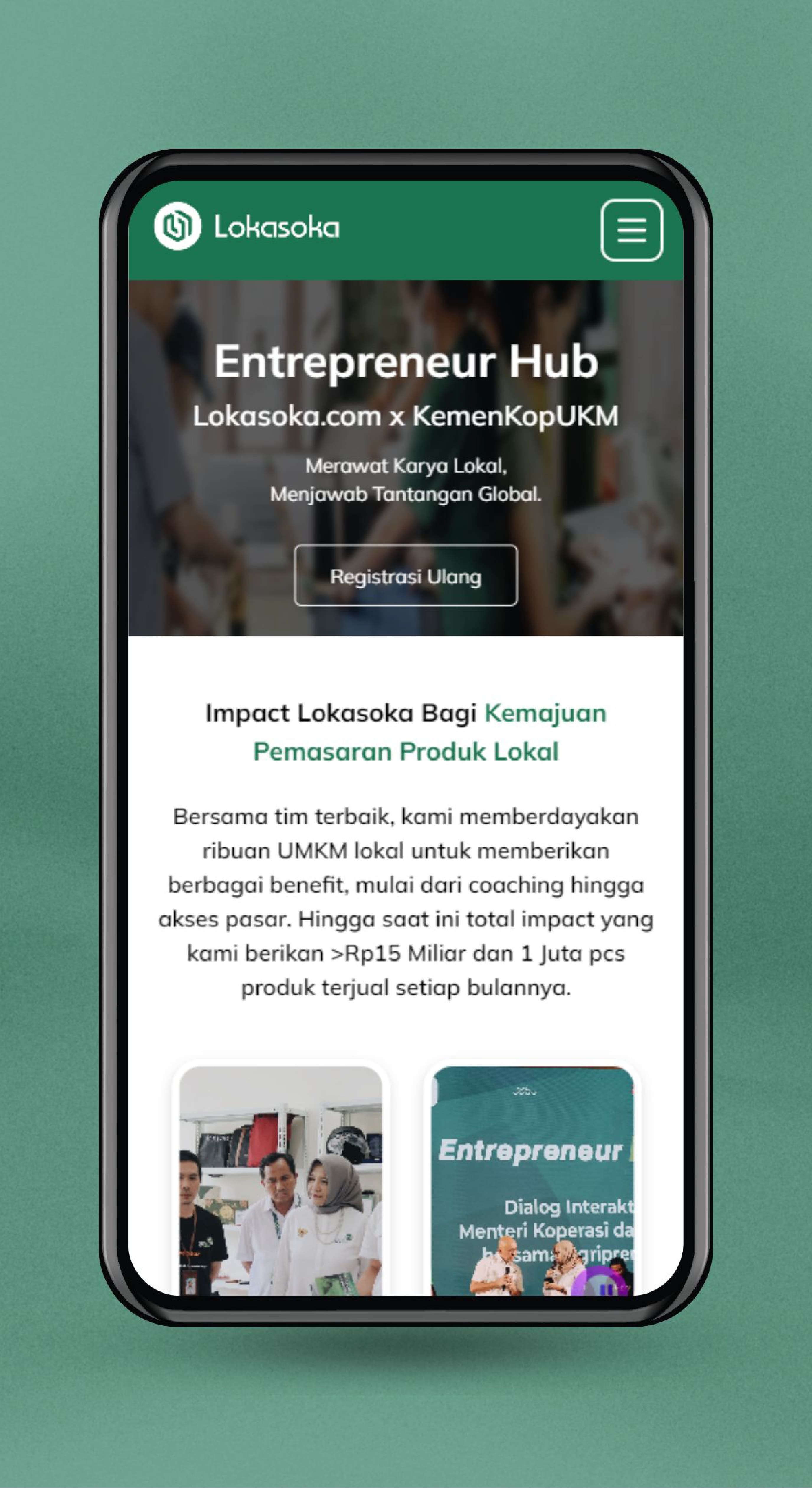 Peluncuran website E-hub Lokasoka untuk kurasi UMKM